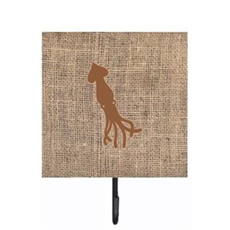 Carolines Treasures Squid Burlap and Brown Leash Or Key Holder BB1096-BL-BN-SH4